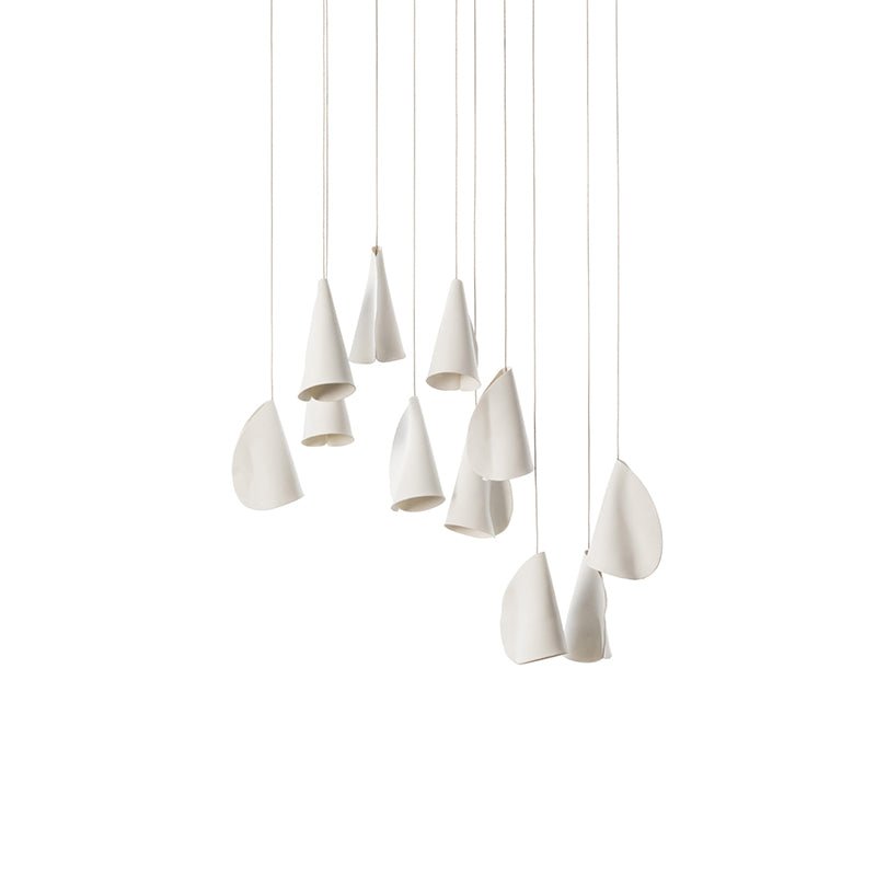 Olshaion Geometrische hanglamp van keramiek