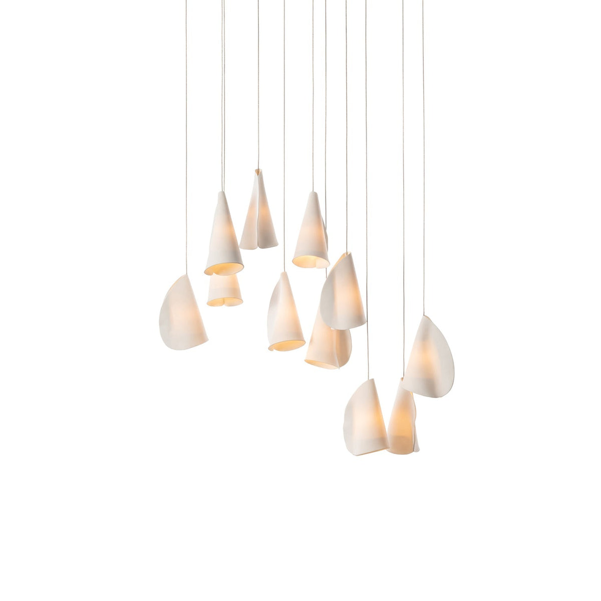 Olshaion Geometrische hanglamp van keramiek