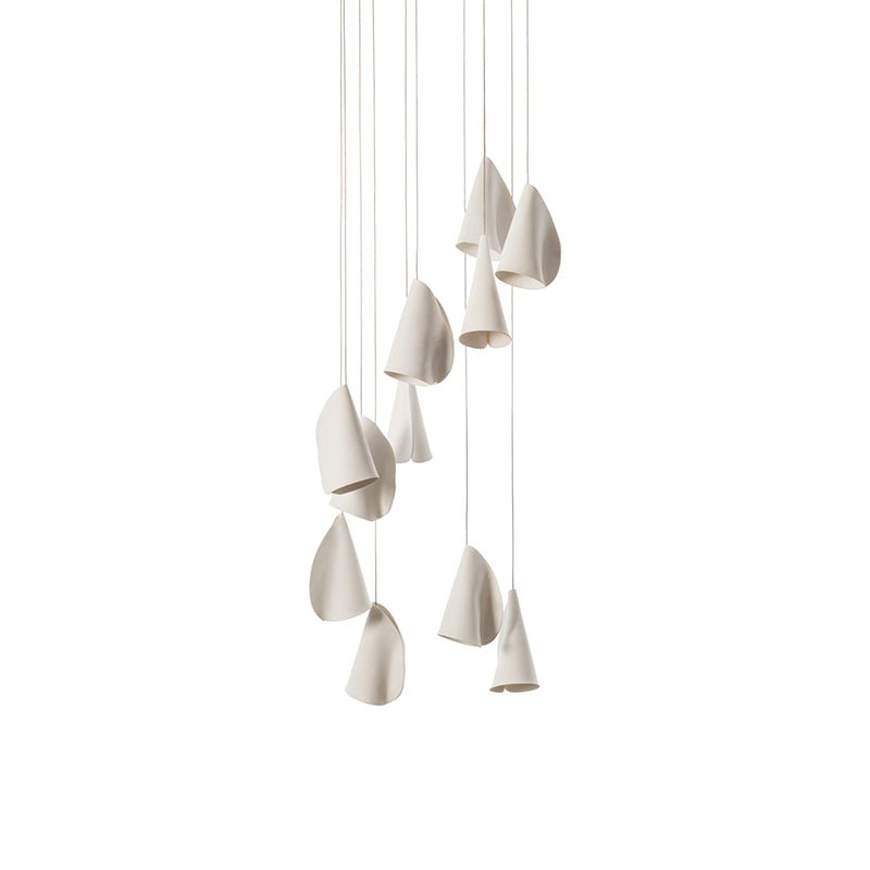 Olshaion Geometrische hanglamp van keramiek