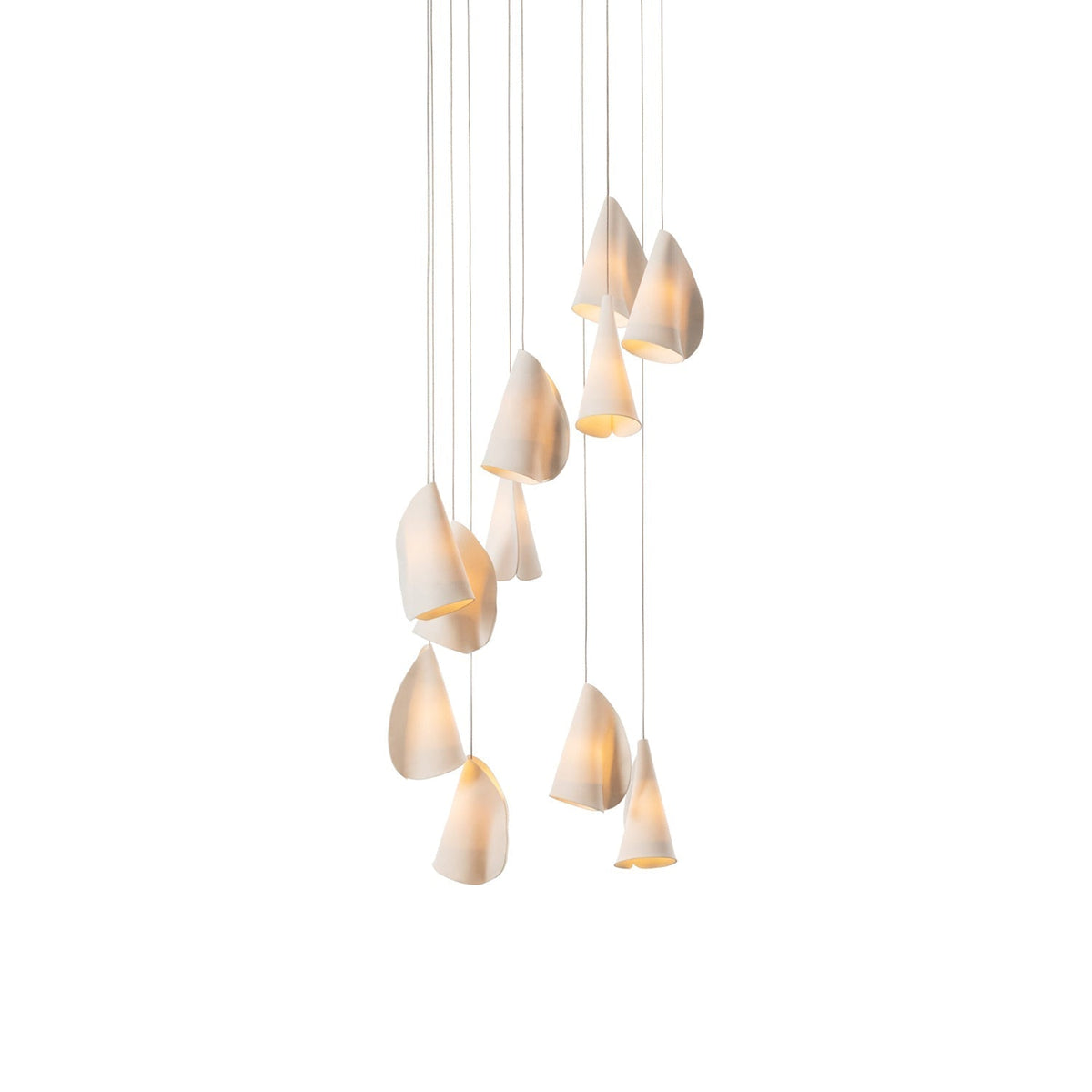 Olshaion Geometrische hanglamp van keramiek