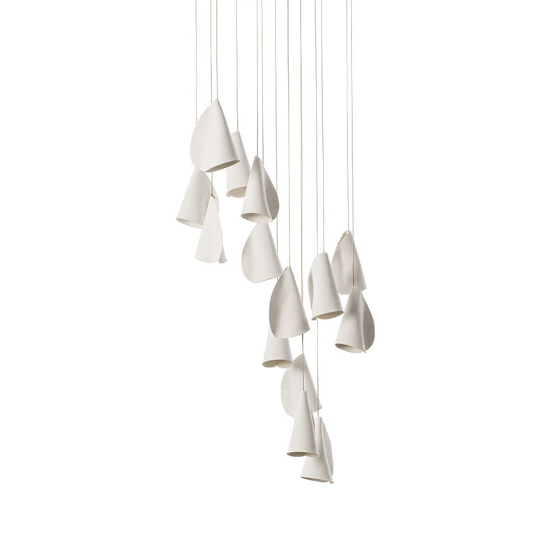 Olshaion Geometrische hanglamp van keramiek