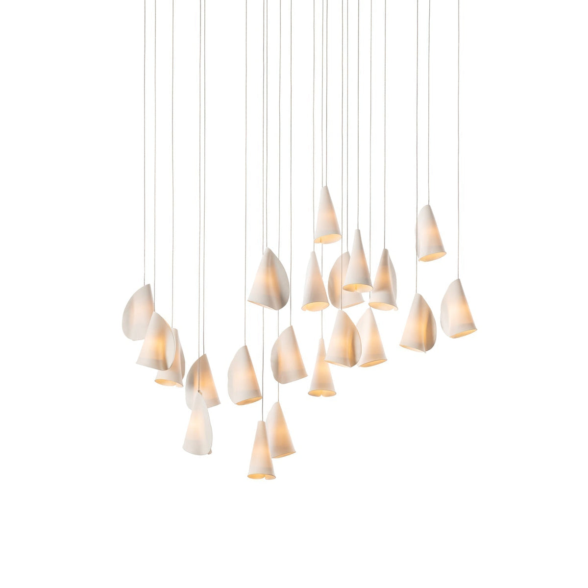 Olshaion Geometrische hanglamp van keramiek