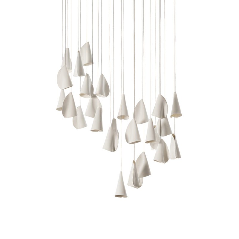 Olshaion Geometrische hanglamp van keramiek