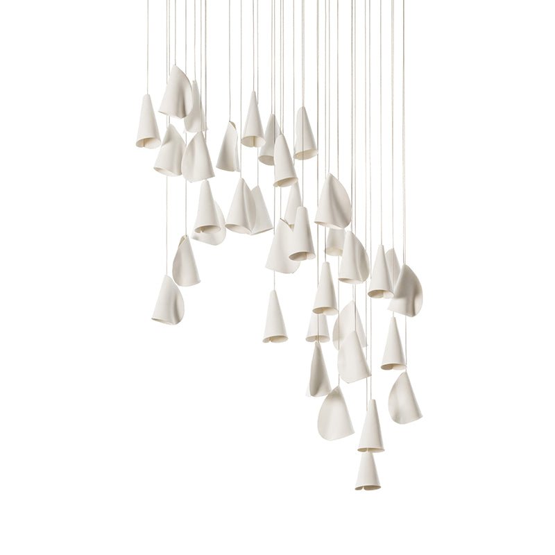 Olshaion Geometrische hanglamp van keramiek