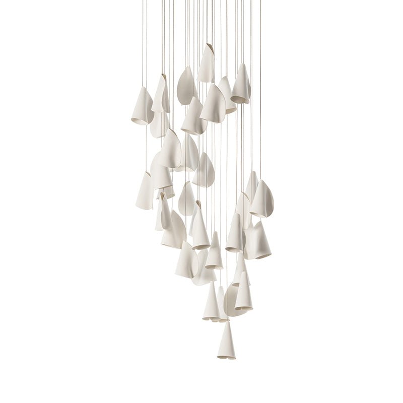 Olshaion Geometrische hanglamp van keramiek