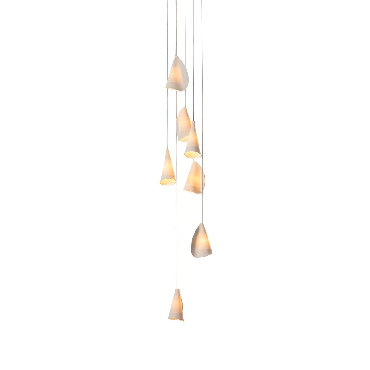 Olshaion Geometrische hanglamp van keramiek