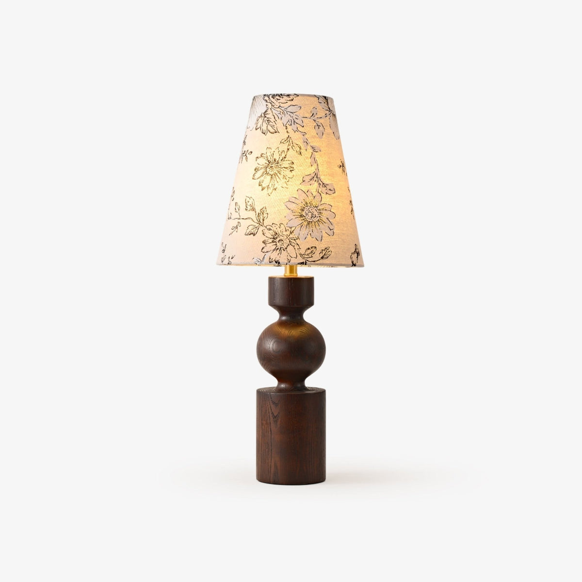 Thorne Vintage tafellamp van donker walnoothout