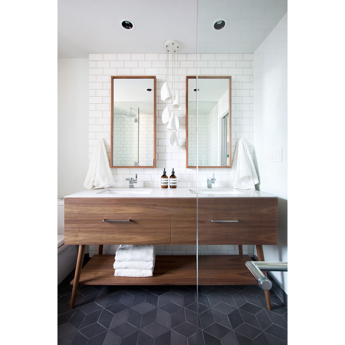 Olshaion Geometrische hanglamp van keramiek