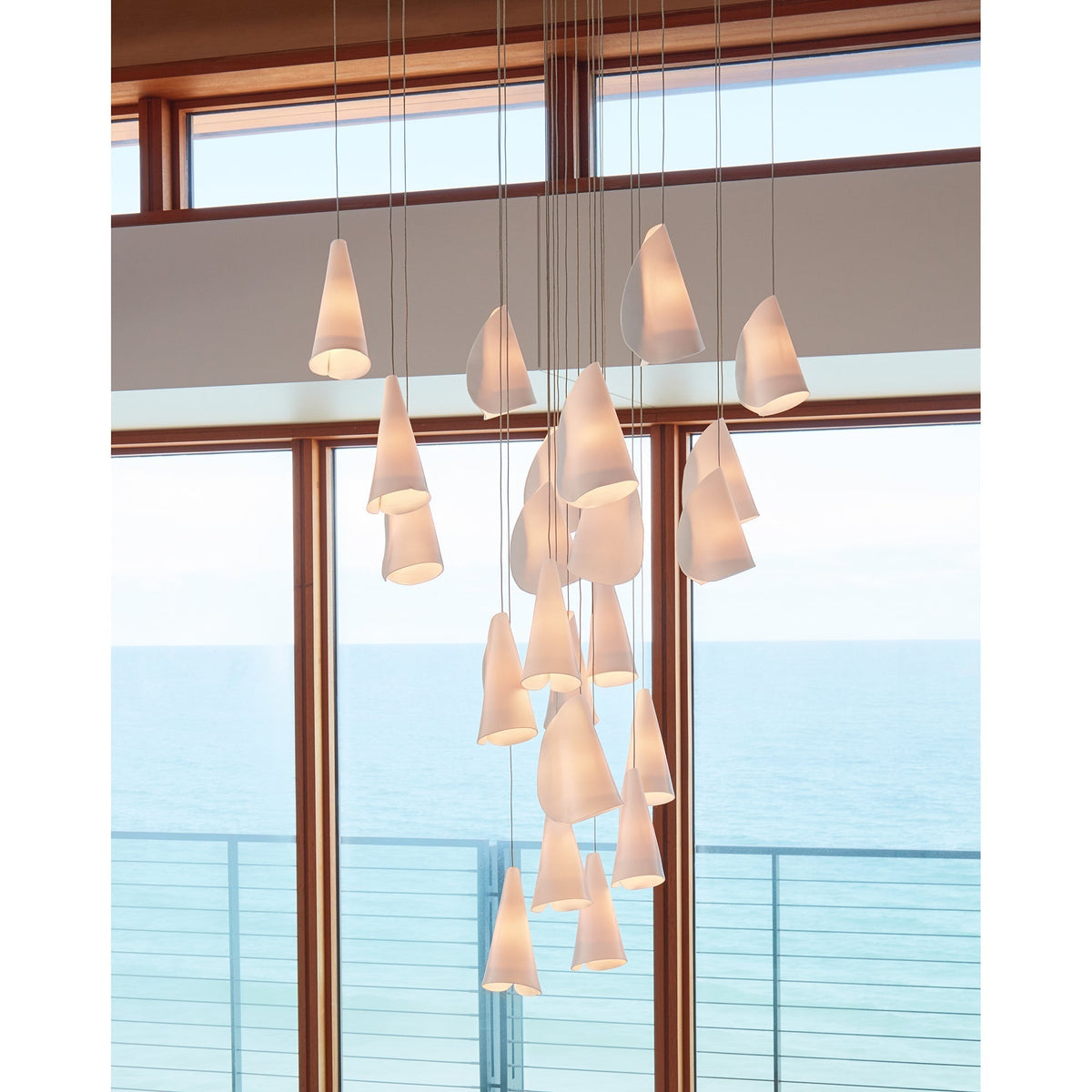 Olshaion Geometrische hanglamp van keramiek