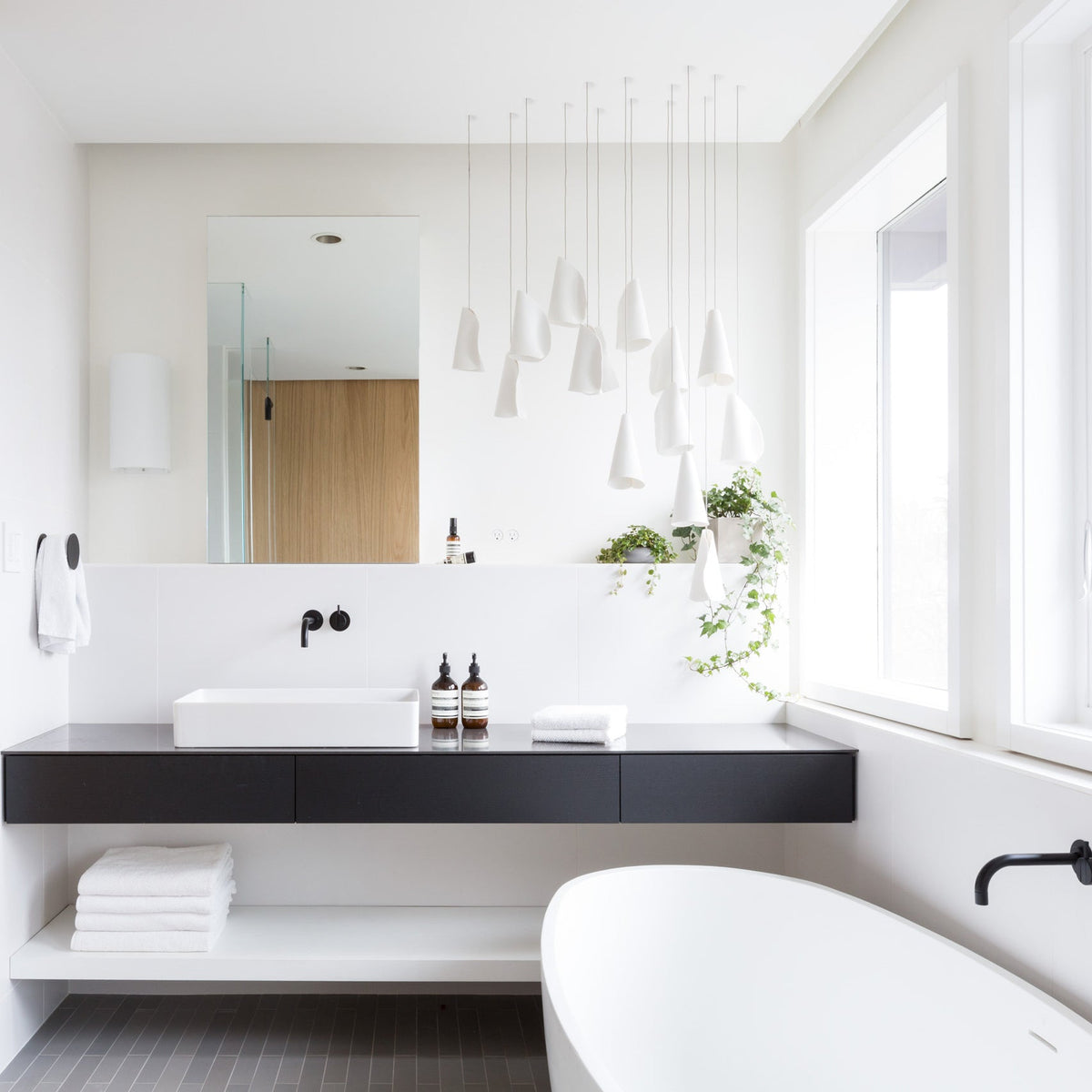 Olshaion Geometrische hanglamp van keramiek