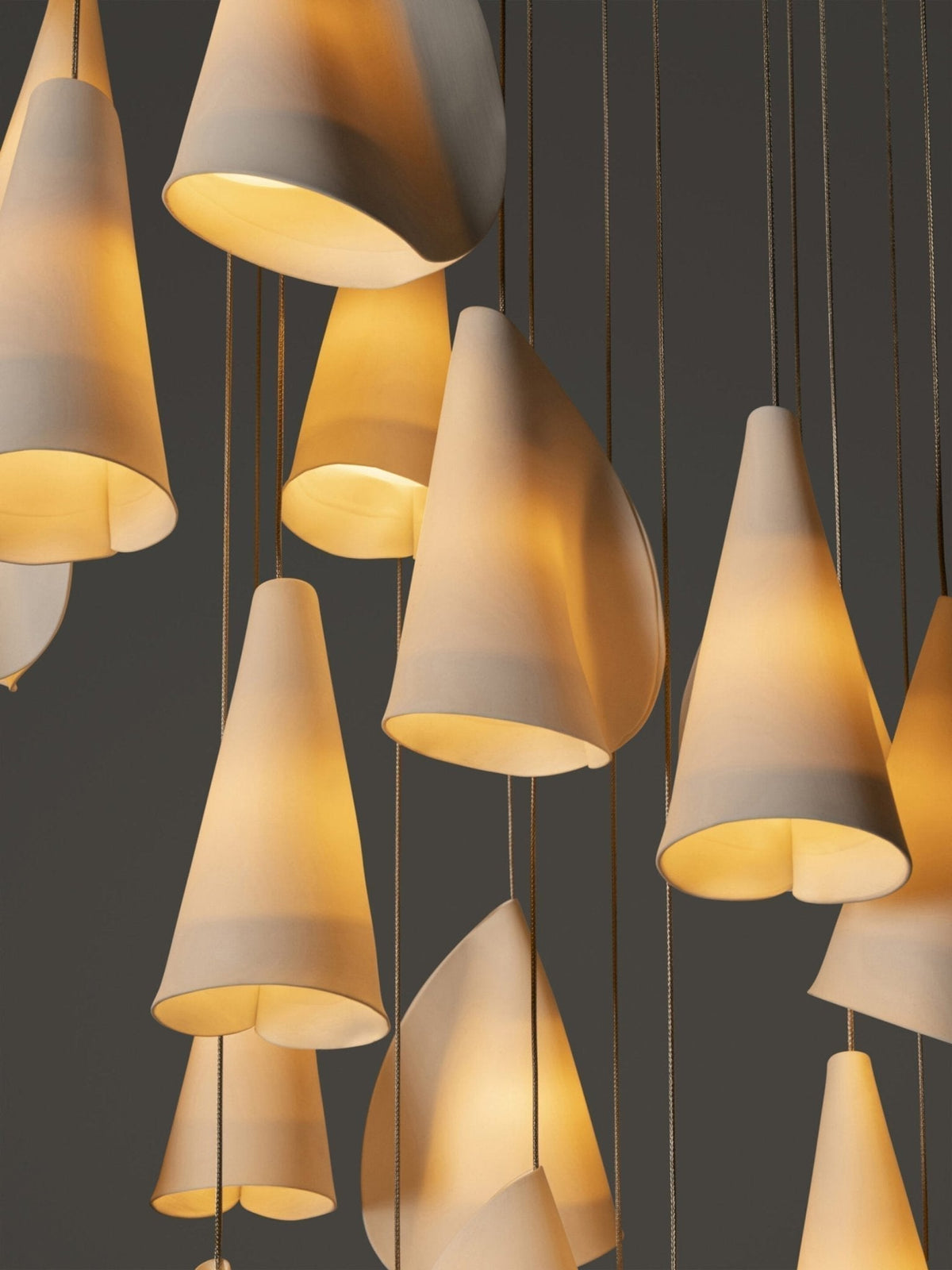 Olshaion Geometrische hanglamp van keramiek