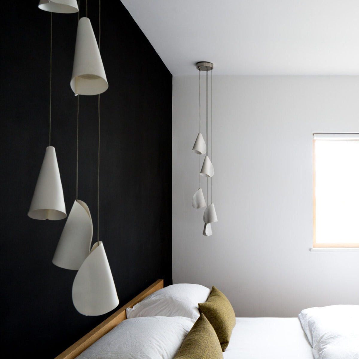 Olshaion Geometrische hanglamp van keramiek