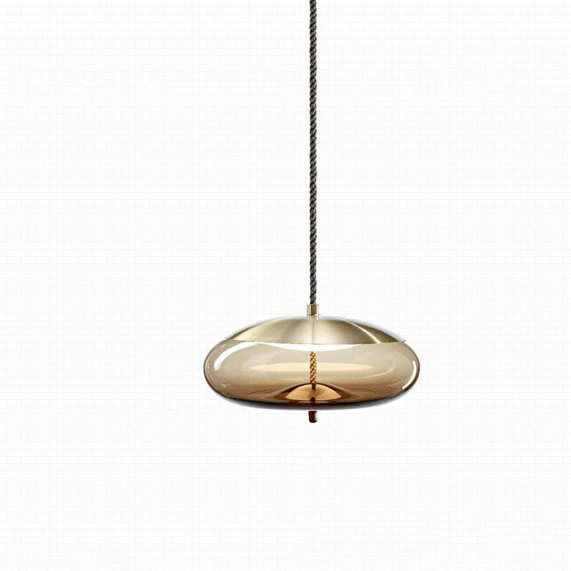 Valentina Ronde LED Hanglampen Blauw Metaal Glas Eetkamer Woonkamer