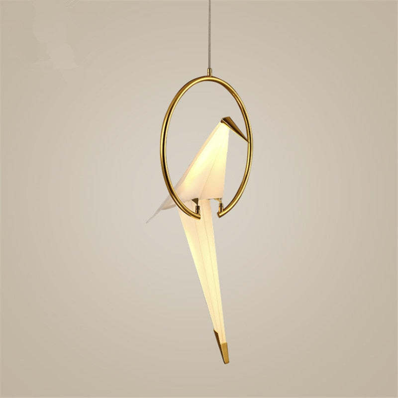 Clifford Design LED Duizend Kraanvogels Hanglampen Gouden Metaal Slaapkamer
