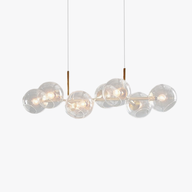 Valentina Ronde LED Hanglampen Zwart Goud Metaal Glas Woonkamer