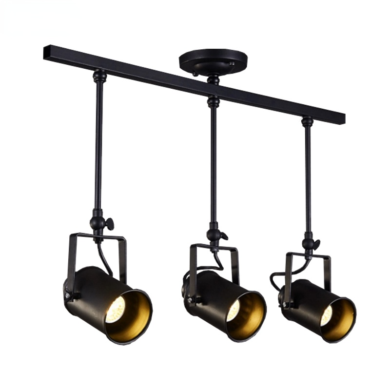 Alessio Vintage Verstelbare Semi-inbouwplafondlamp, Zwart Woonkamer
