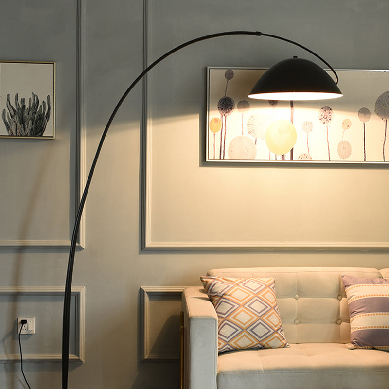 Avi Ronde Moderne LED Vloerlampen Zwart Metaal Eetkamer Slaapkamer