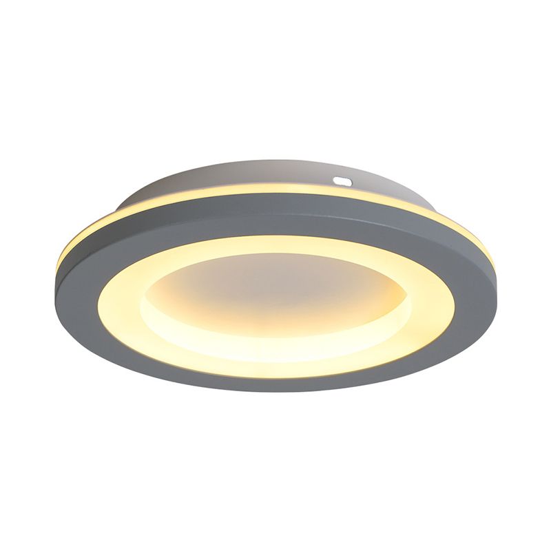 Quinn Moderne Design LED Plafondlamp Grijs Acryl Woonkamer Keuken