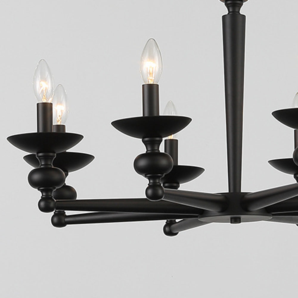 Alessio Retro Kaars Wandlamp/Zwarte Hanglamp Voor Woonk/ Eetkamer
