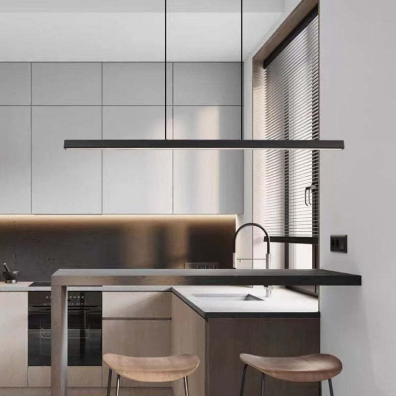 Edge Industriele LED Hanglamp Zwart Woonkamer Eettafel Metaal Acryl