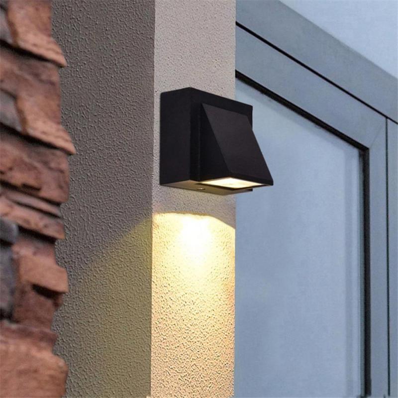 Orr Modern Kleine LED Wandlampen Zwart Grijs Metaal Buiten Binnen