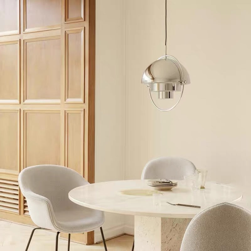 Cooley Ronde Retro LED Hanglampen Zwart Goud Acryl Metaal Eetkamer