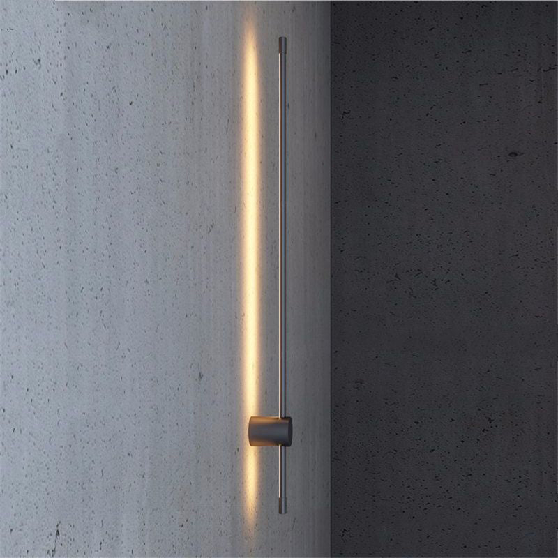 Edge Moderne Industrie Design LED Wandlamp Zwart Metaal Hal Tuin