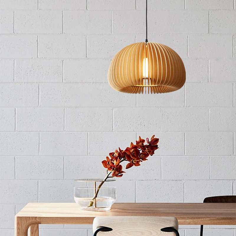 Ozawa Moderne Design Ronde LED Hanglamp Hout Woonkamer Keuken
