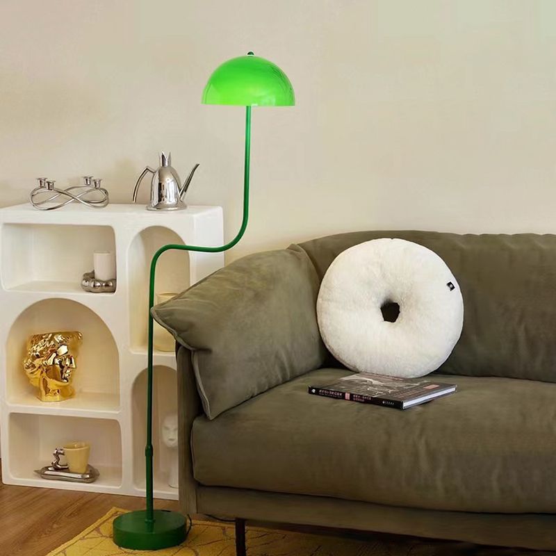 Salgado Moderne Design Vloerlamp Paddestoel Midden Eeuwenoud Boog Metaal/Glas Groen Eetkamer