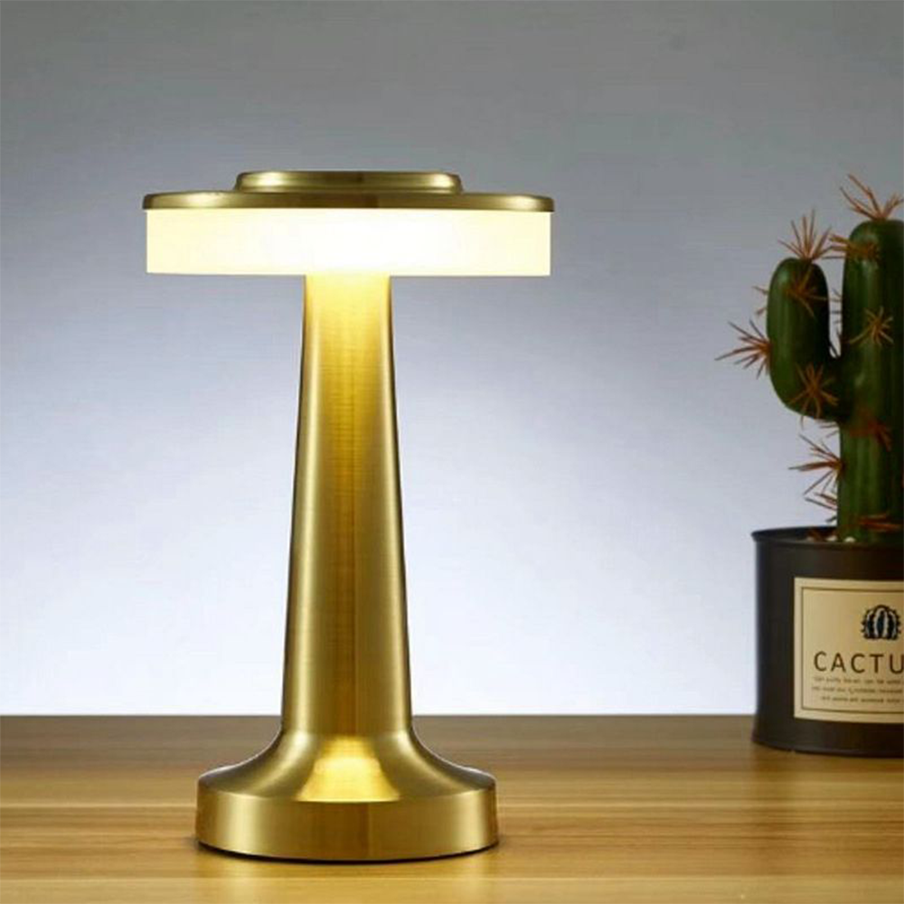 Salgado Ronde LED Tafellamp Goud Zilver Metaal Acryl Zilver Eetkamer