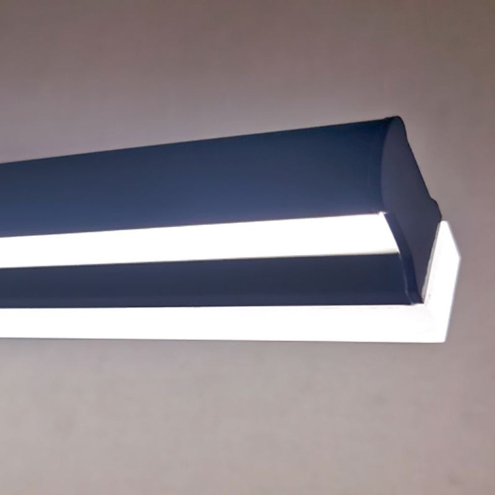 Edge Industriële Lineaire Metalen/Acryl Wandlamp Zwart