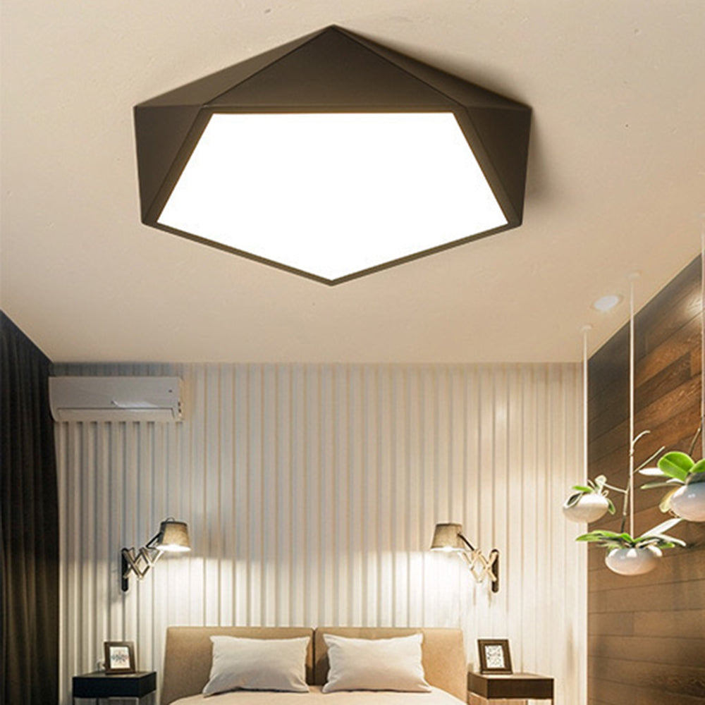 Quinn Moderne LED Plafondlamp Zwart Wit Metaal Slaapkamer Woonkamer