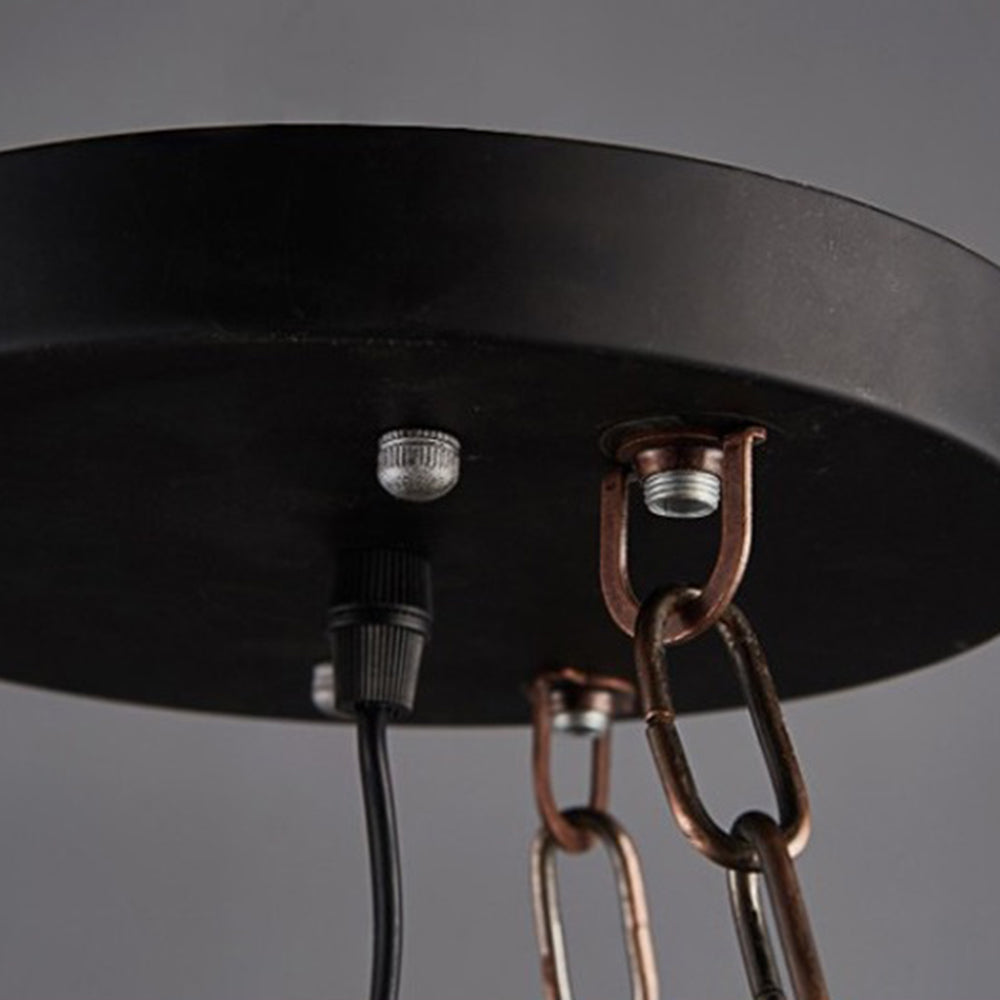 Austin Retro Rudder Metal & Wood Pendant Light, 8 Heads