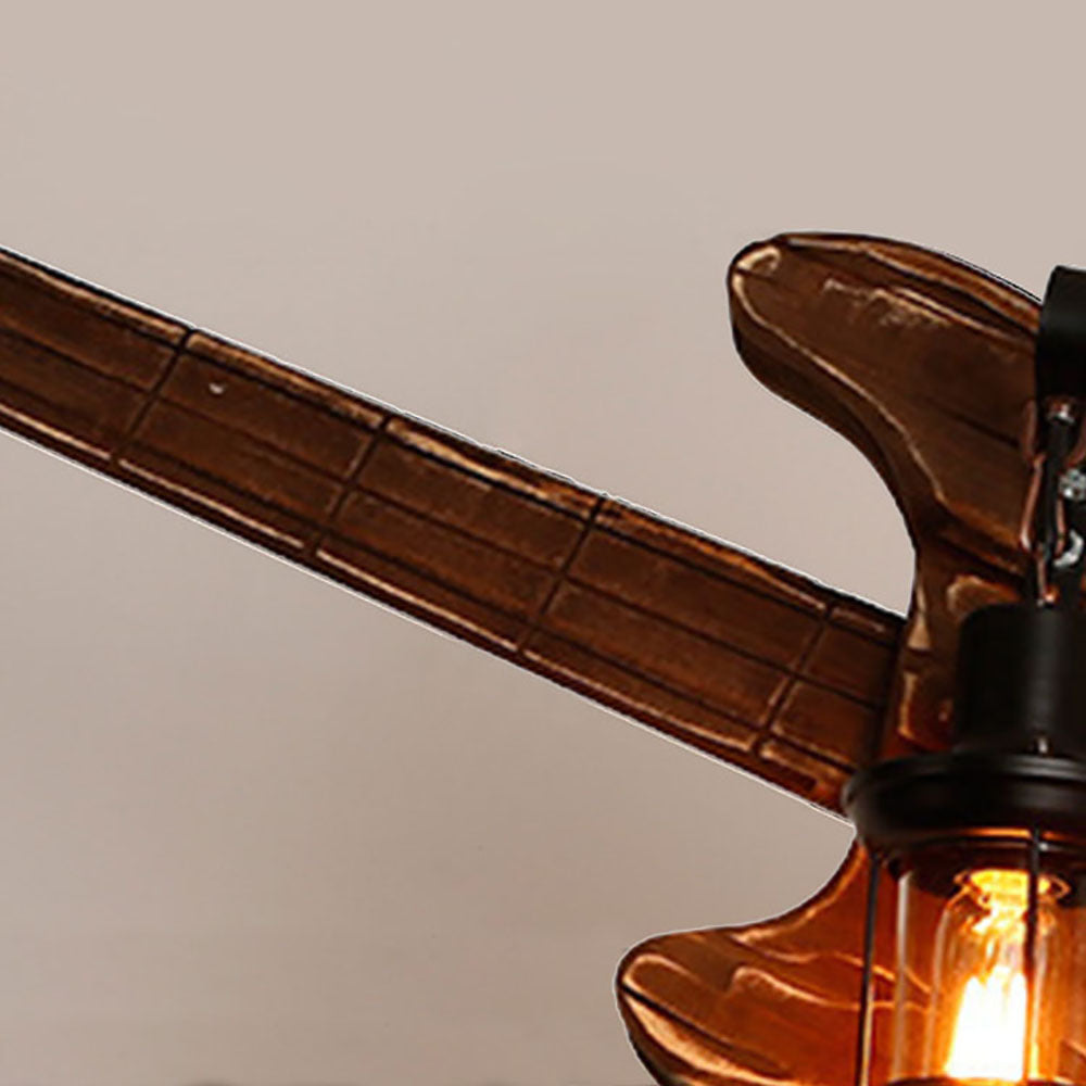 Austin Farmhouse Guitar Pendant Light, Metal/Wood, Walnut