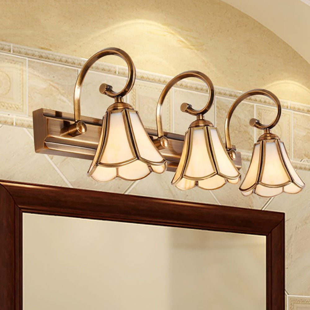 Félicie Vintage Design LED Wandlamp Bloem Metaal/Glas Goud Keuken Eetkamer/Woonkamer