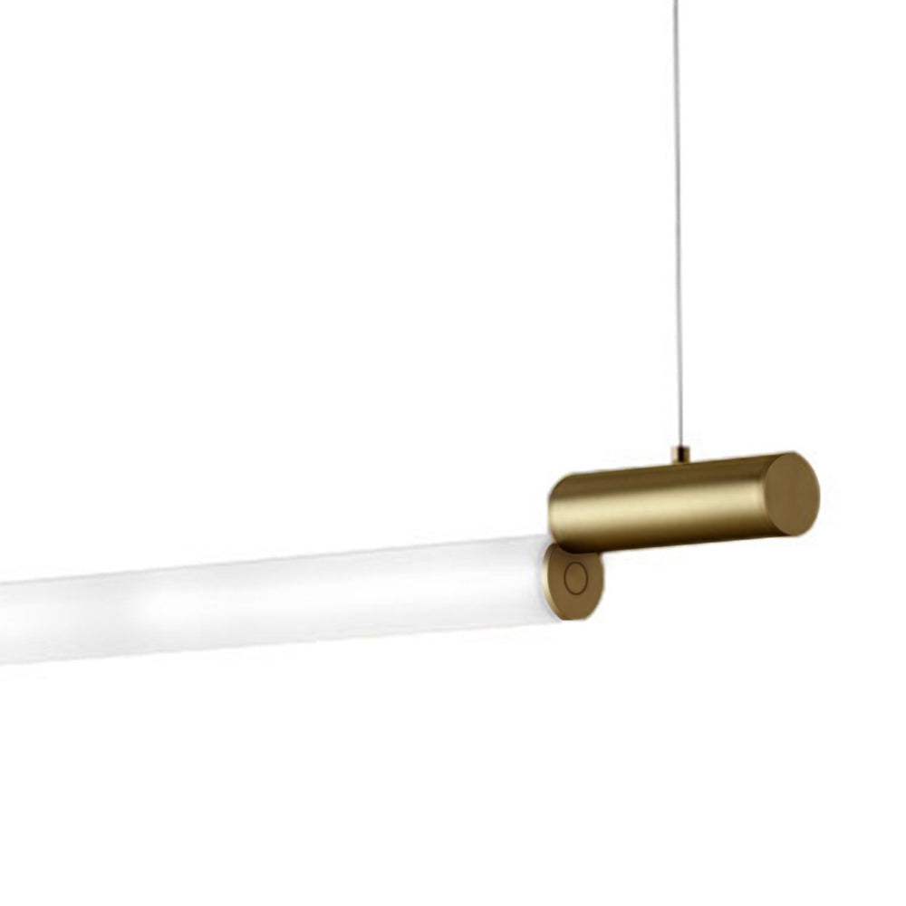 Edge Moderne Lineaire LED Hanglamp Wit Goud Metaal Acryl Eetkamer
