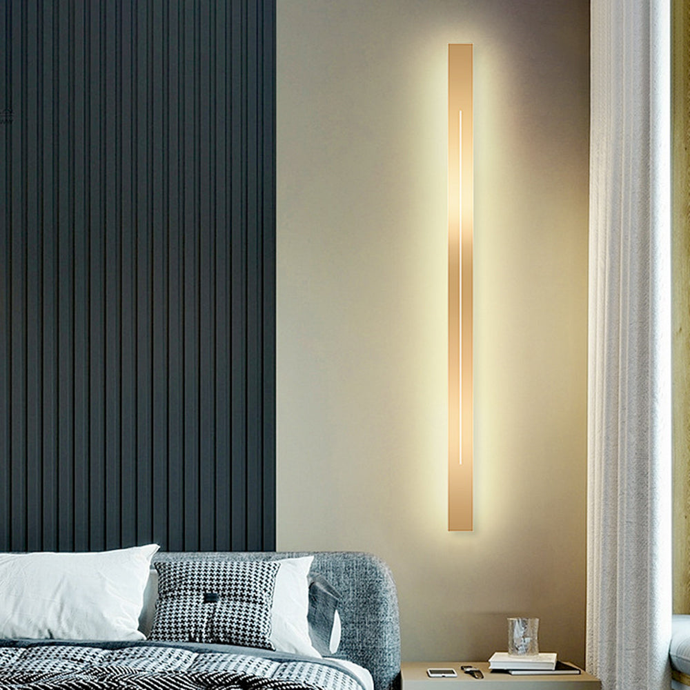 Edge Moderne Lineaire LED Wandlamp Zwart/Goud Acryl Badkamer