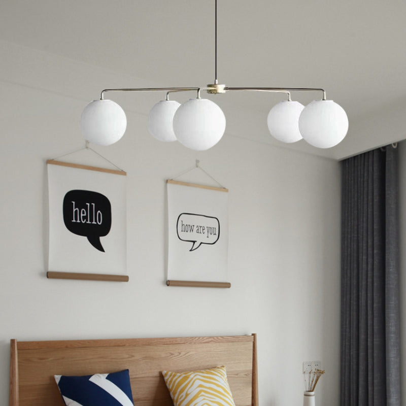 Valentina Minimalistisch LED Bubble Glas Metaal Kroonluchters Slaapkamer