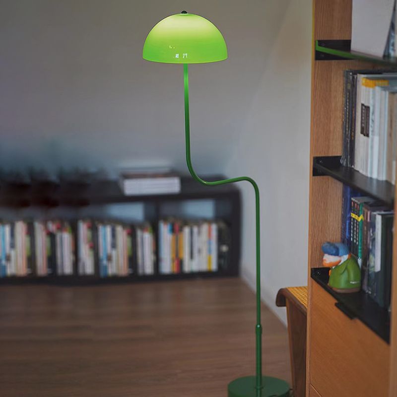 Salgado Moderne Design Vloerlamp Paddestoel Midden Eeuwenoud Boog Metaal/Glas Groen Eetkamer