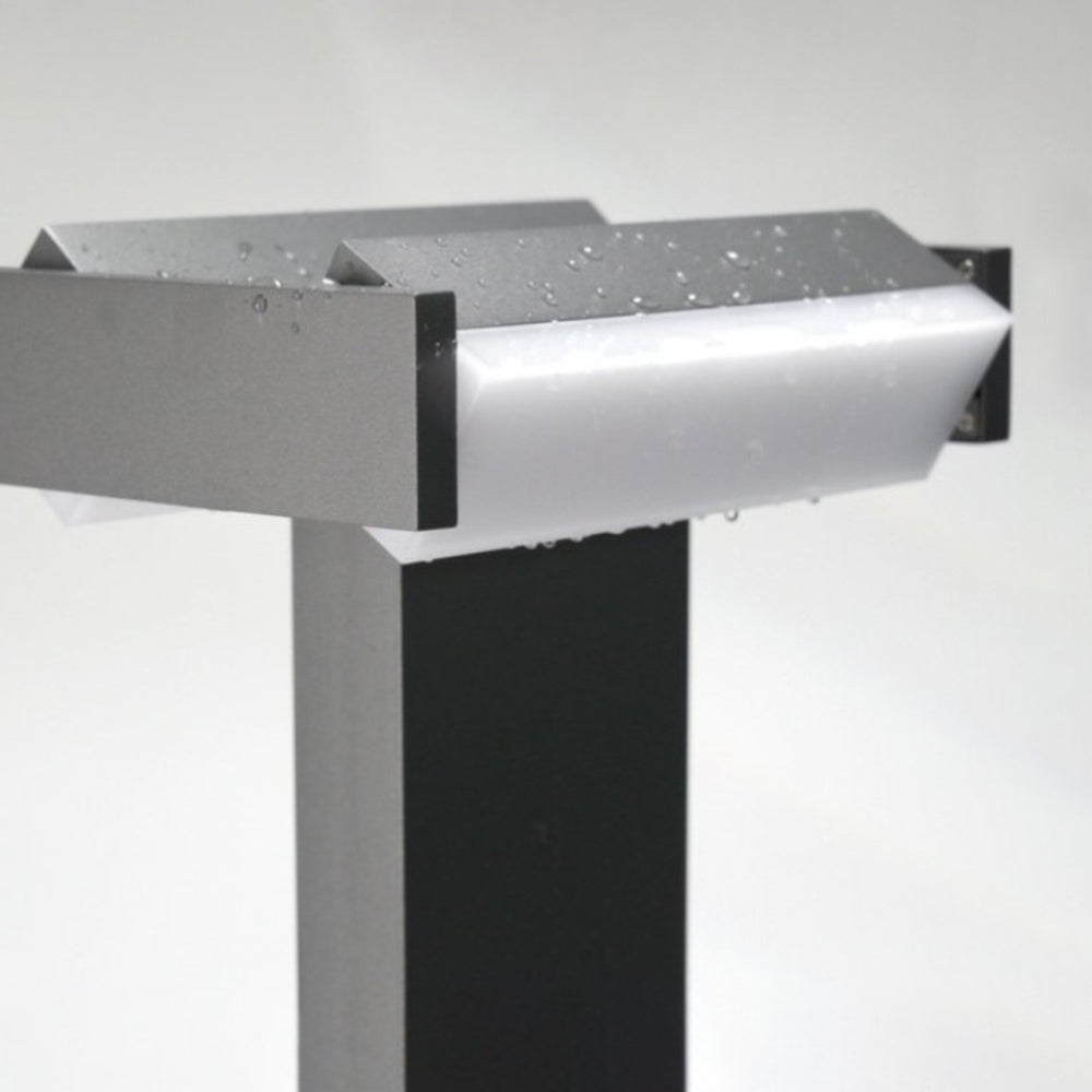 Pena Moderne LED Kubus Buitenlamp Zonne Metaal Zwart Tuin/Stoeprand/Balkon