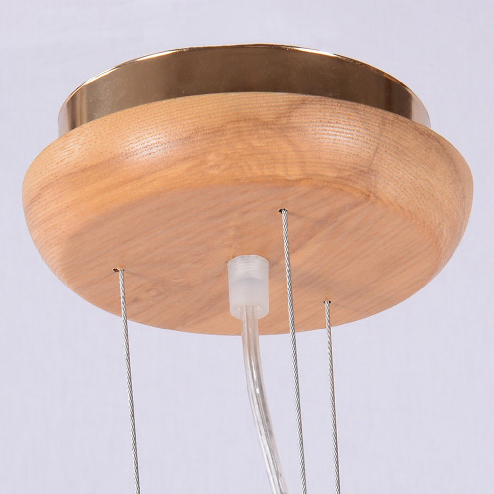 Ozawa Bijzondere LED Hanglamp Hout Metaal Eetkamer Slaapkamer