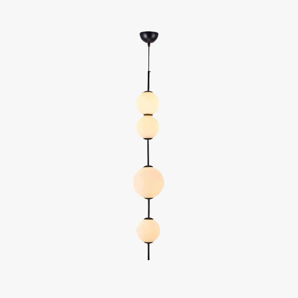Valentina Moderne LED Hanglamp Zwart Metaal Glas Eetkamer Slaapkamer