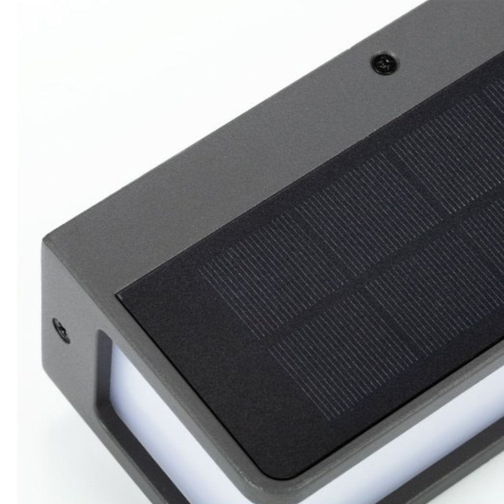 Orr Modern LED Wandlamp Witte Zwart Sensor Solar Metaal Buiten