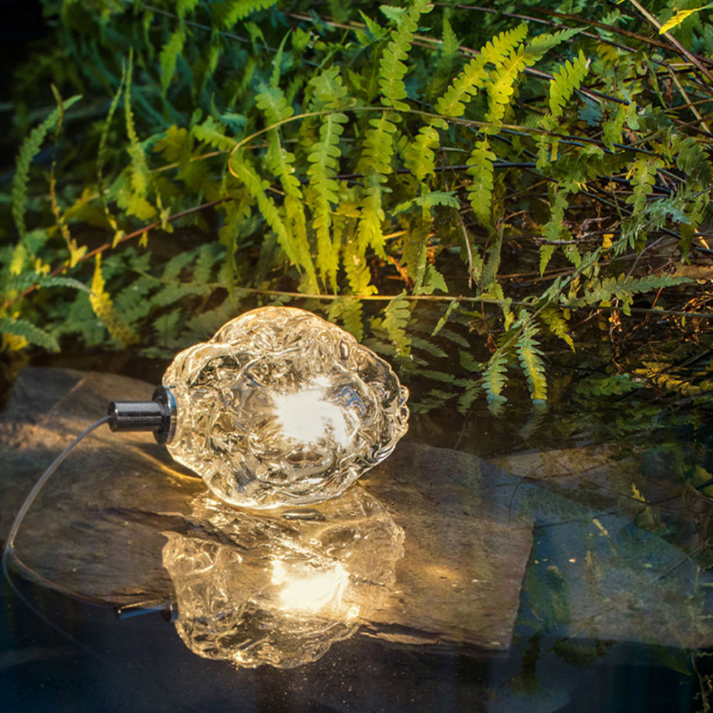 Bella Decoratieve Bloem LED Vloerlamp Goud Metaal/Glas Buiten