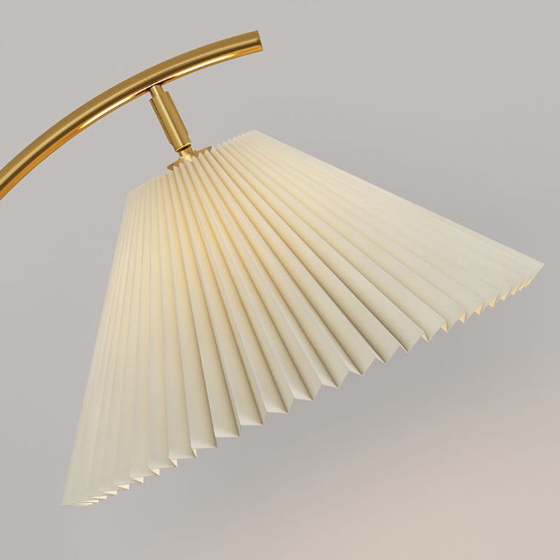 Ozawa Moderne Design LED Geplooide Metalen Vloerlamp Wit/Hout/Notenhout Eetkamer/Woonkamer