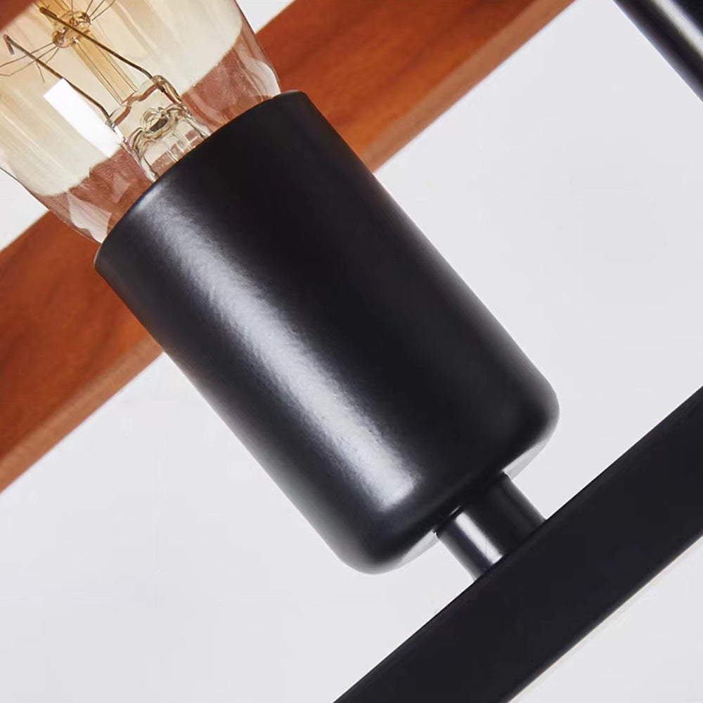 Alessio Industriele LED Hanglamp Metaal Hout Woonkamer Eetkamer