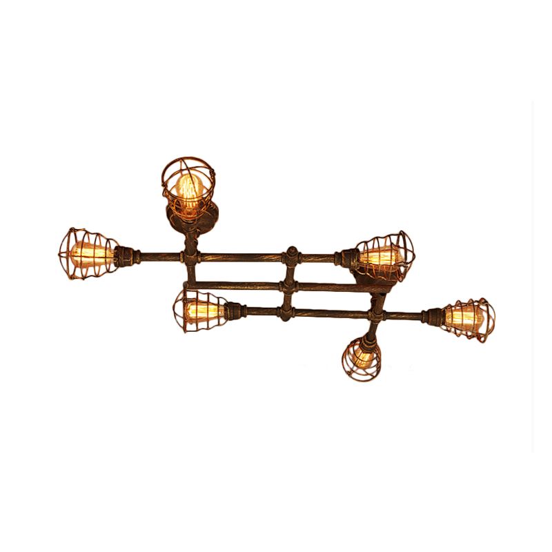 Alessio Industriële Design Multi-inbouw Plafondlamp Woonk/Eetkamer Messing