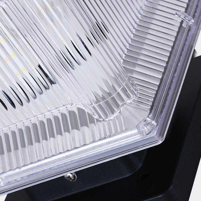 Riley Moderne LED Kubus Buitenlamp Zonne Metaal/Acryl Zwart Tuin/Stoeprand/Balkon