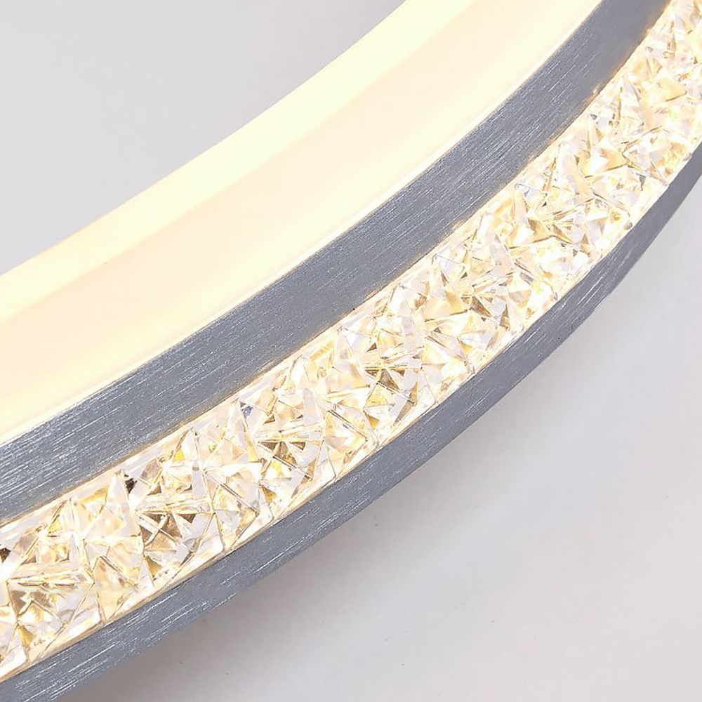 Quinn Modern Round Plafondlamp Sliver Metaal Slaapkamer Woonkamer Eetkamer