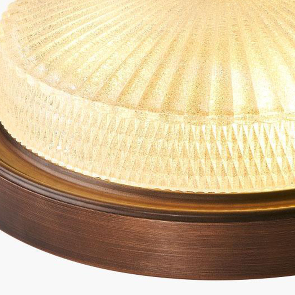 Alessio Vintage Ronde Inbouwmontage Plafondlamp Glas Slaapkamer